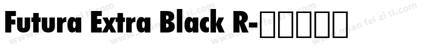 Futura Extra Black R字体转换
